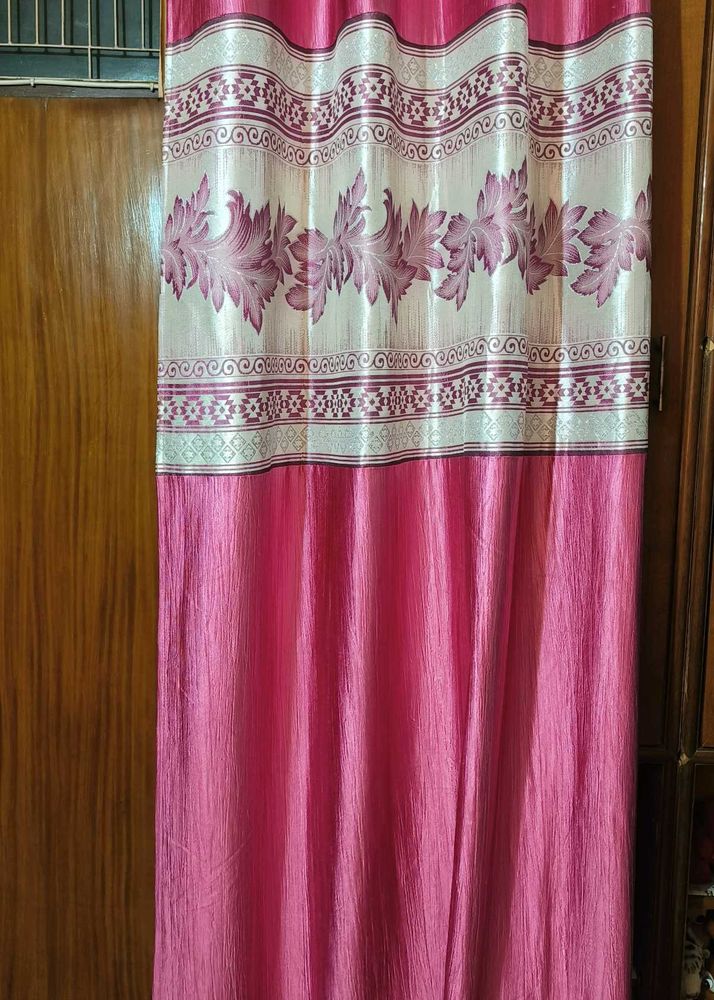 5 Pcs BRIGHT PINK CURTAINS