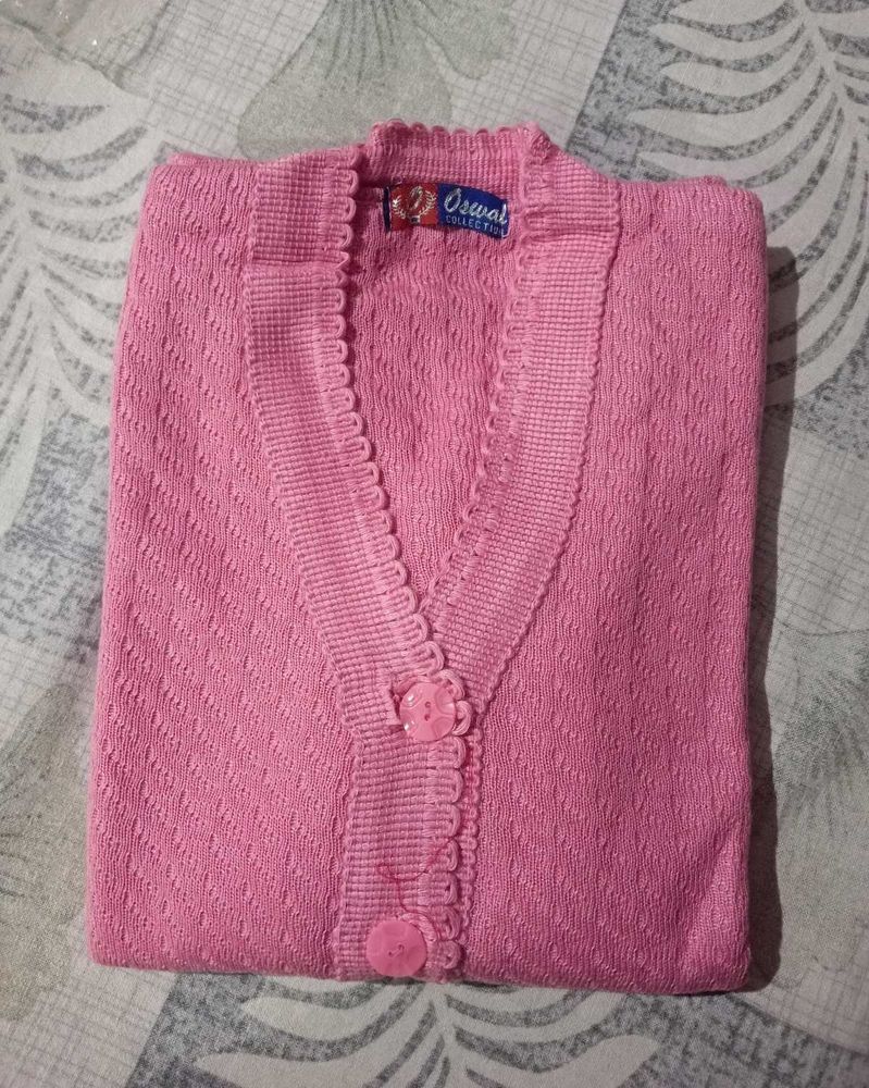Pink Knit Cardigan in affordable price..