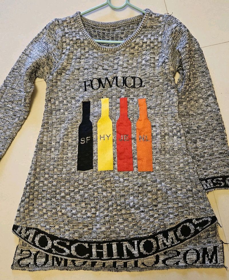Women Knitted Full Sleeves Sweater