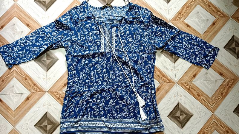 Blue Comfortable Topwear ( Wore Once/Twice )