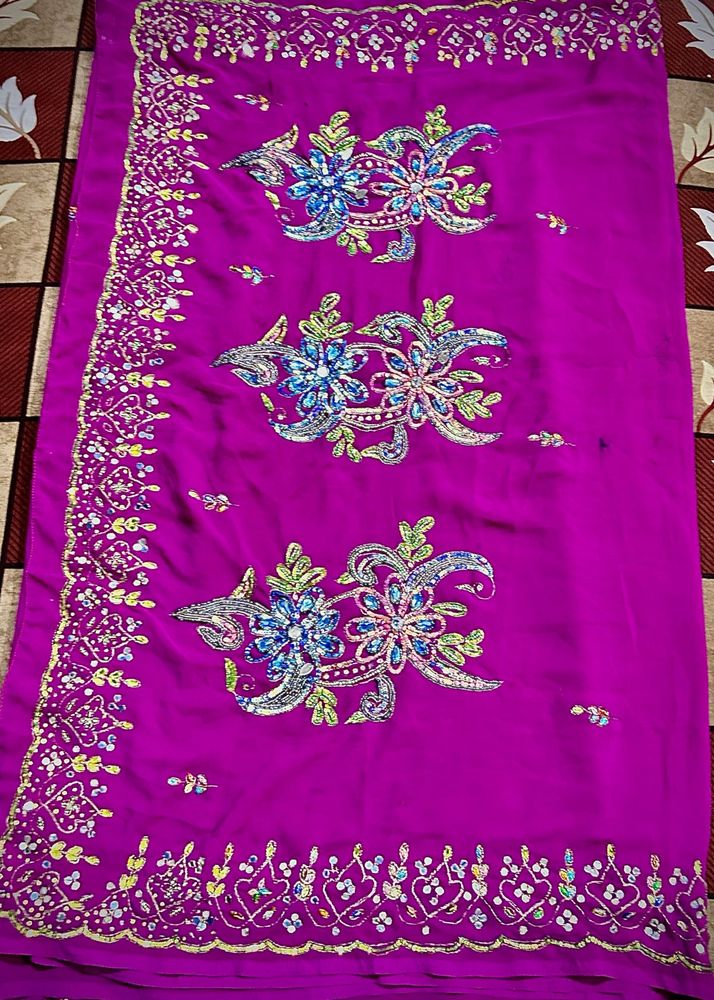Elegant Purple Saree