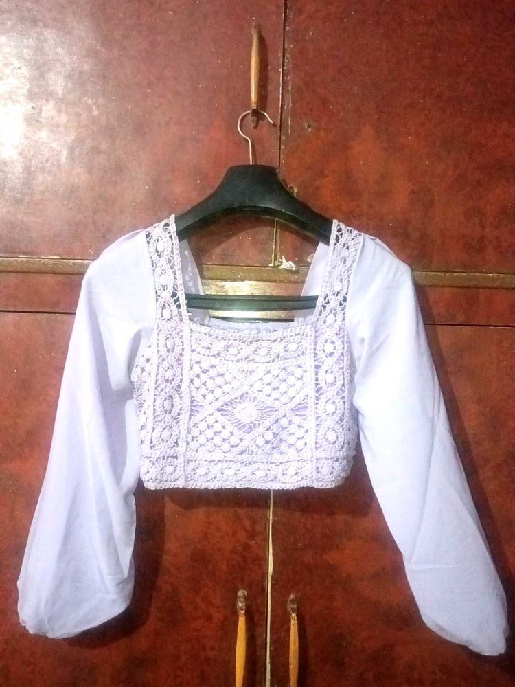 Lavender Crop Top