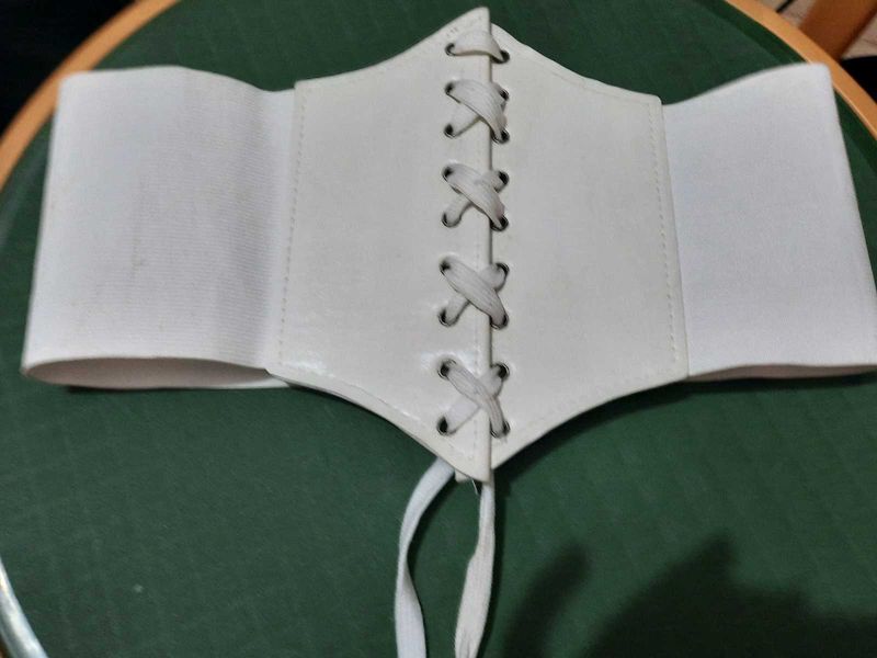 White Corset Belt