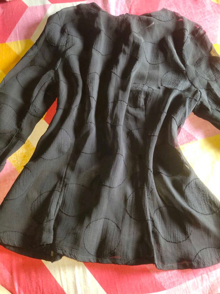 Black Sheer Blouse