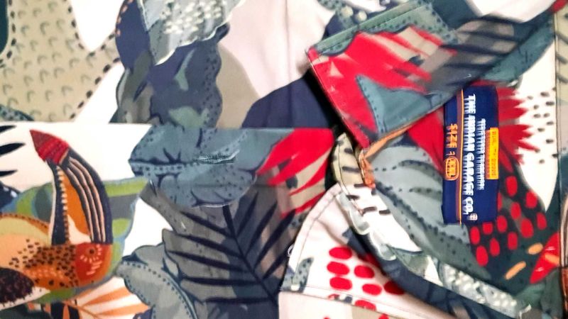 Tropical Printed Shirt Short Sleeve