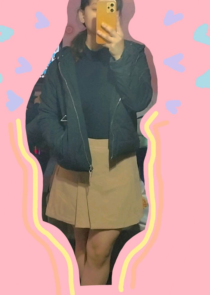 Quilted Puffer Jacket with Detachable Fur