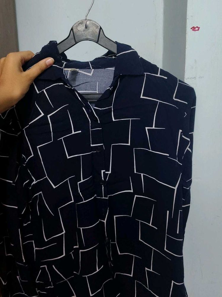 navy blue elegant shirt