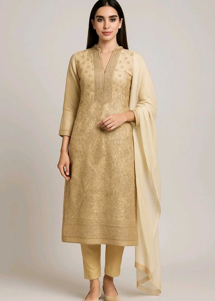 Combo New Boutique Kurta Pant Dupatta For Festive