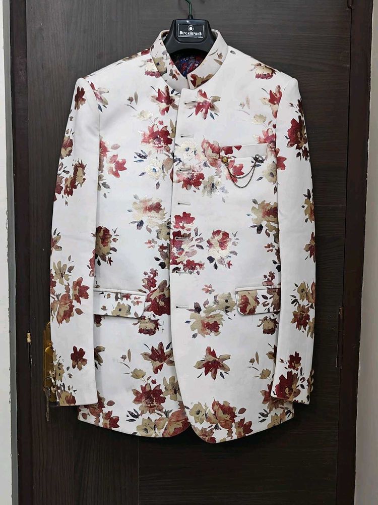 Blazer With Flower Print