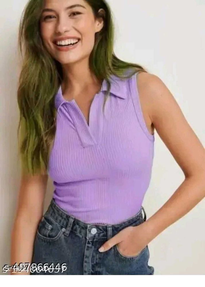 Sleeveless Crop Top For Women