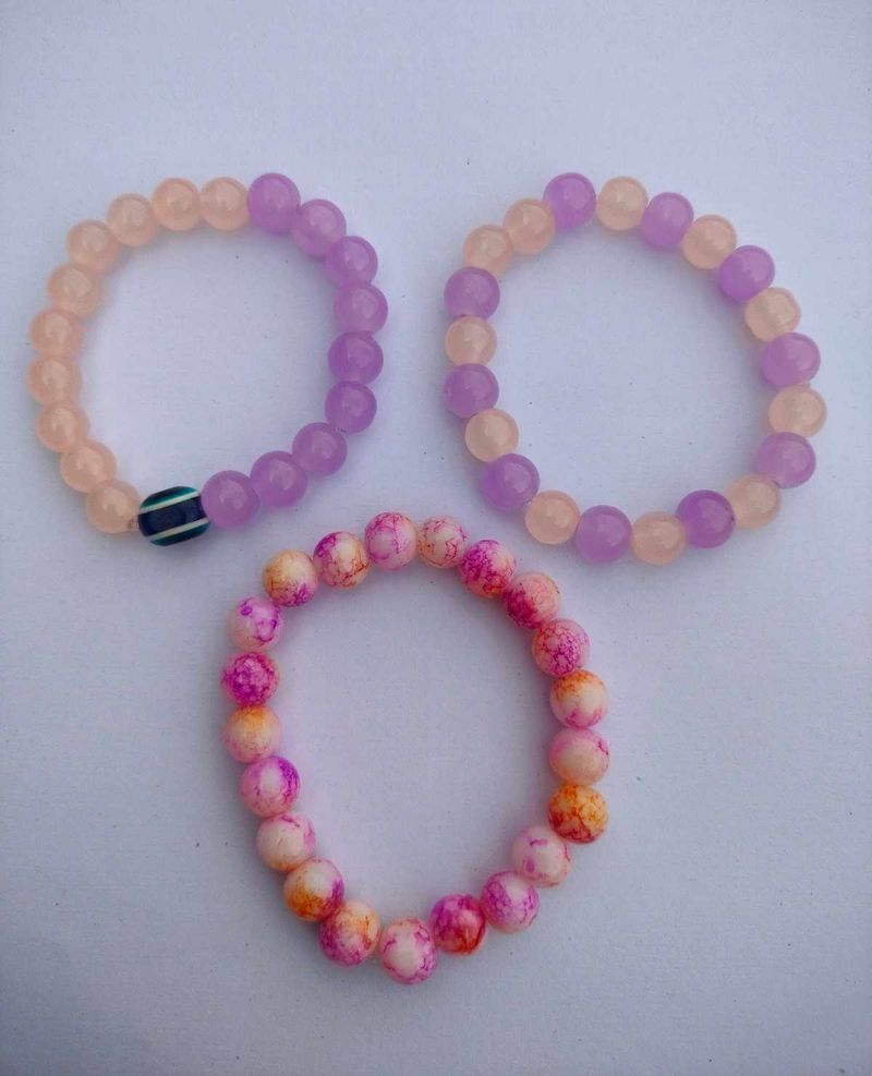 Bisexual Crystal Beaded Bracelets Combo Of 3