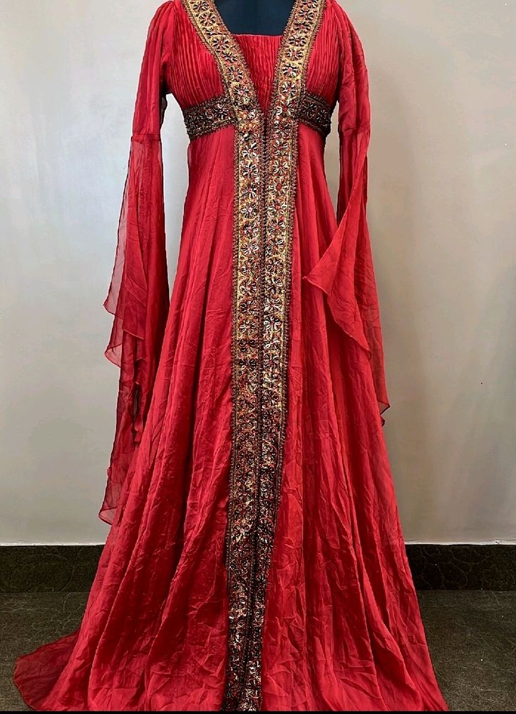 Red Medieval Style Gown
