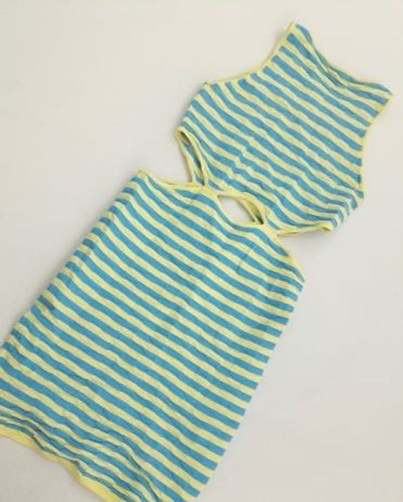 Bershka Stripped Cut Out Dress