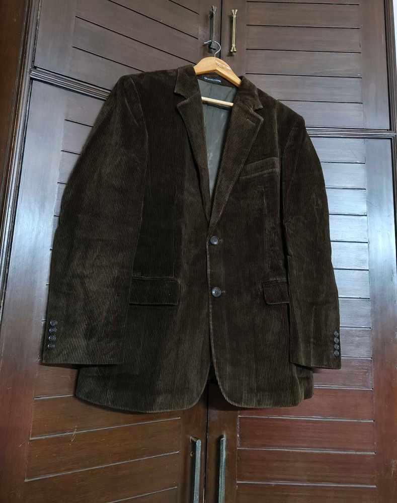 Giovani Men Brown Corduroy Jacket