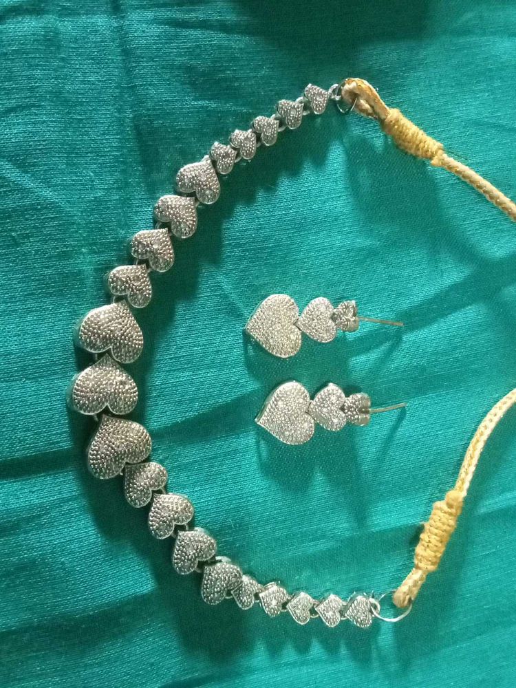 Heart Necklace &amp; Earring Set