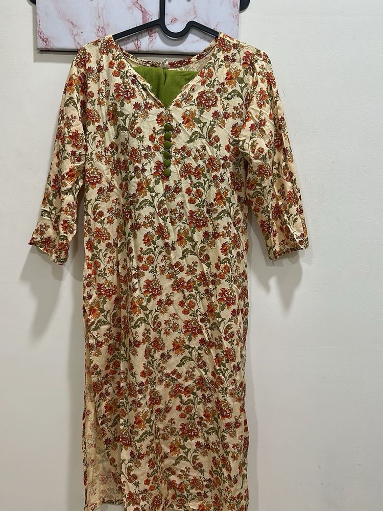 Floral Print Kurta Set