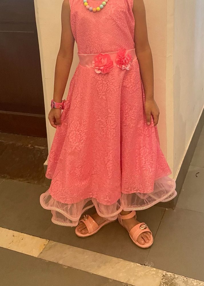 Girls&#39; Pink Party Dress