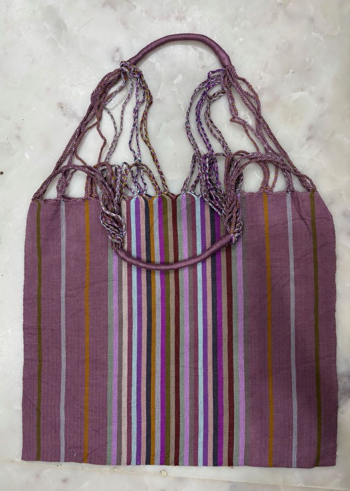 Striped Cotton Tote Bag