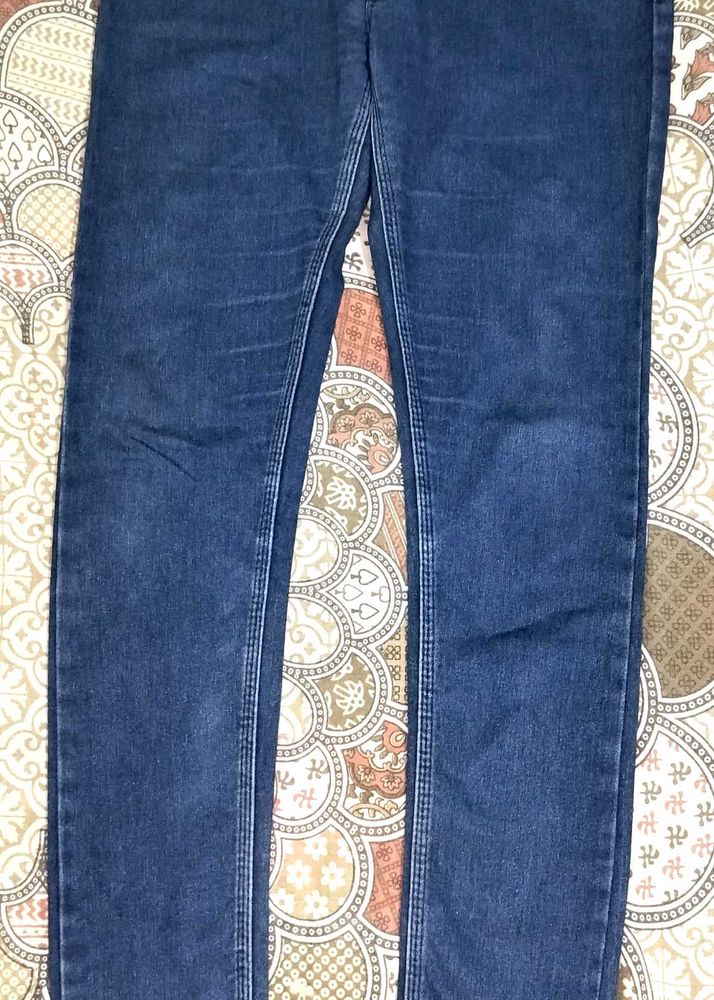 High Waist Blue Denim