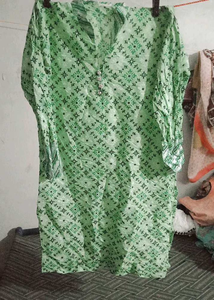 Green Printed Kurta sets