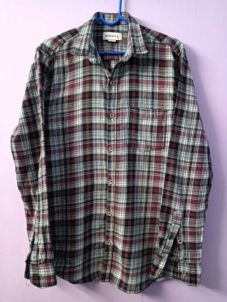 Diesel Plaid Flannel Shirt