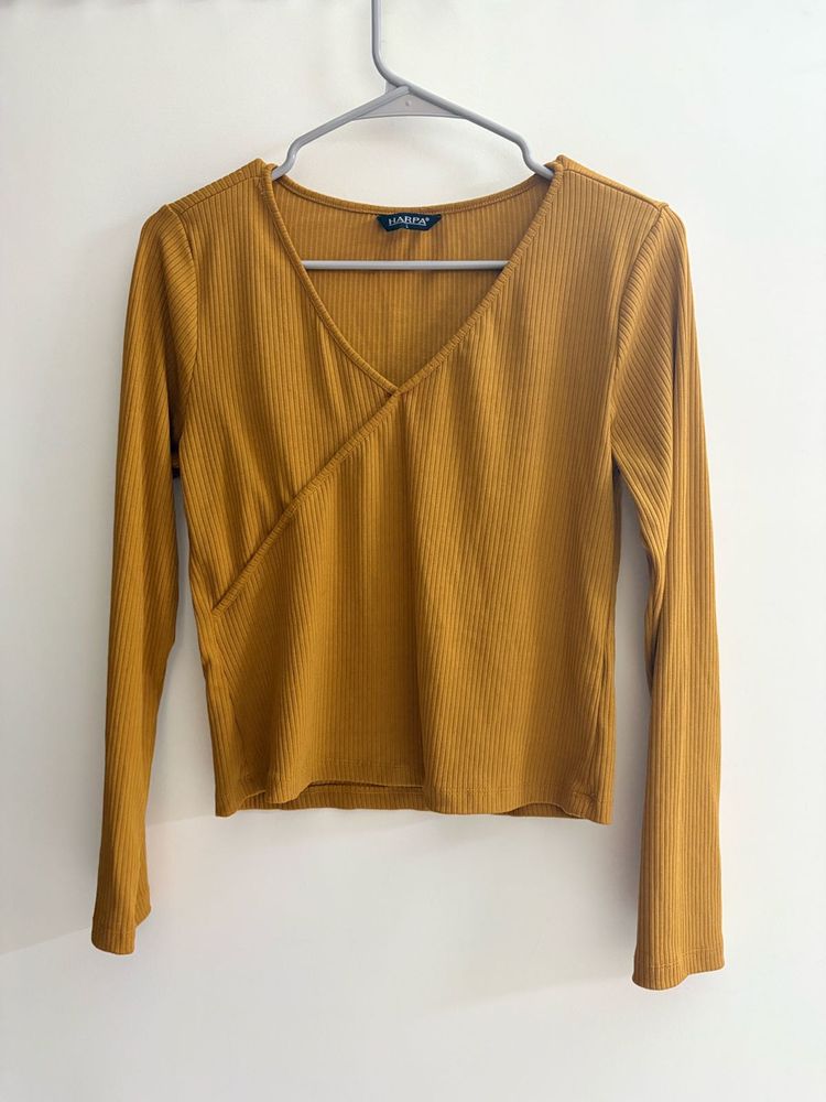 Wild Fable Ribbed Wrap Top
