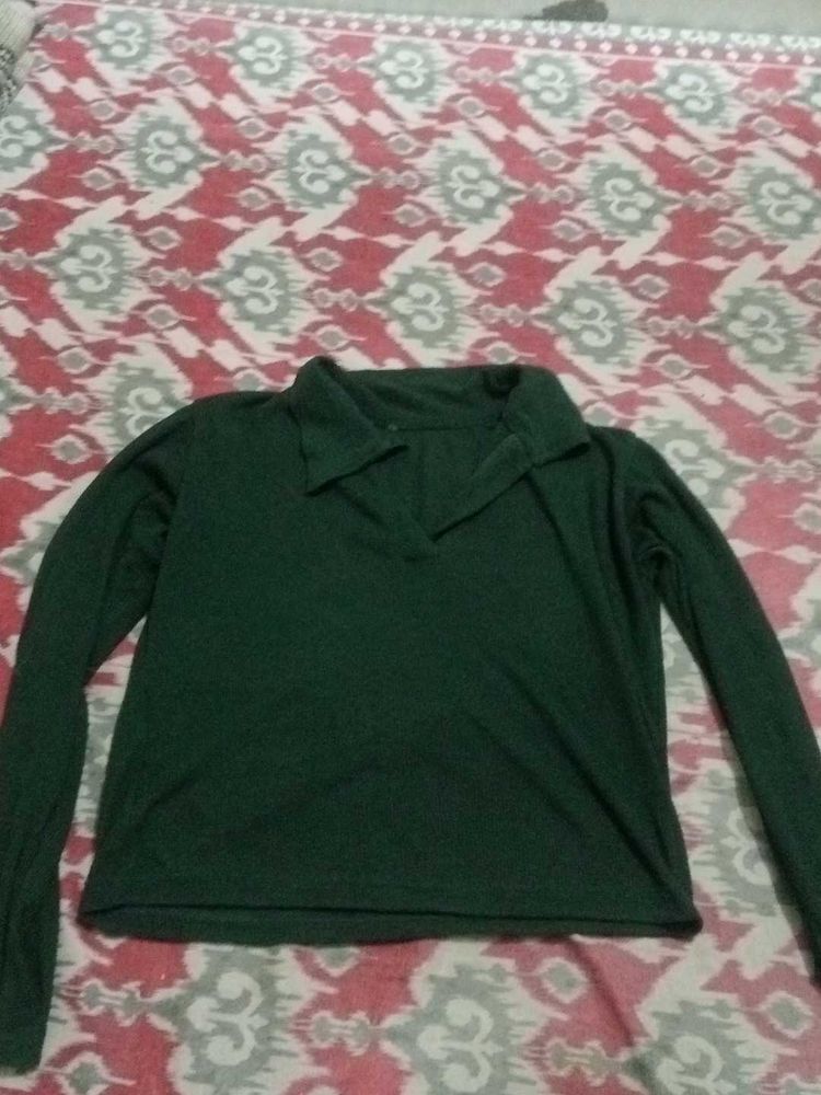 Green Long Sleeve Top