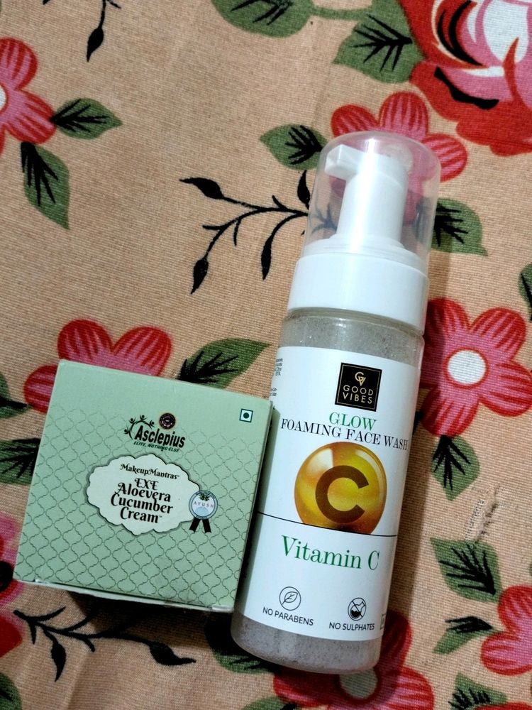 Combo Of Facewash &amp; Alovera Cucumber Cream