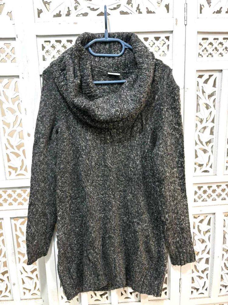 ✈️ Imported Cozy Grey Knit Sweater A