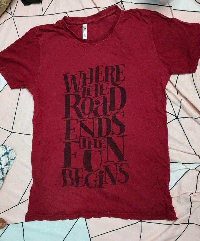Red Maroon Graphic Tee