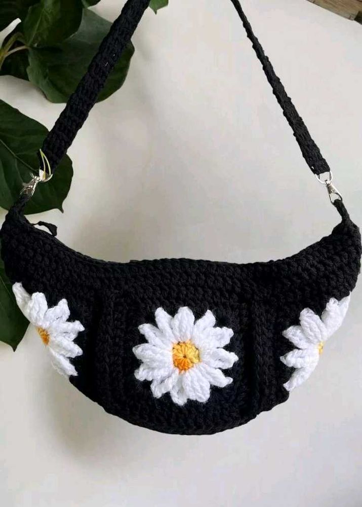 Daisy Crochet Sling Bag