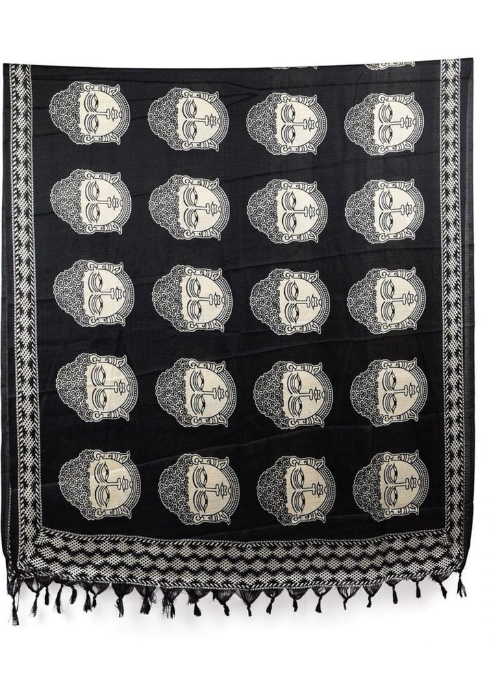 buddha print art silk dupatta