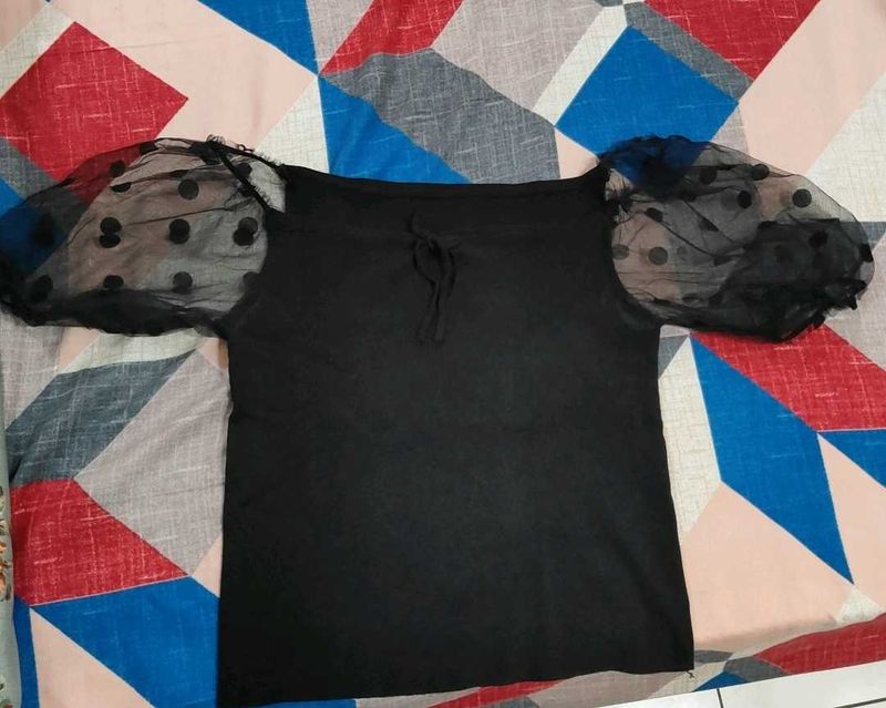 Urbanic Brand Chic Black Top Small Size