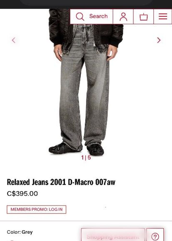 DIESEL original Relaxed Grey geans