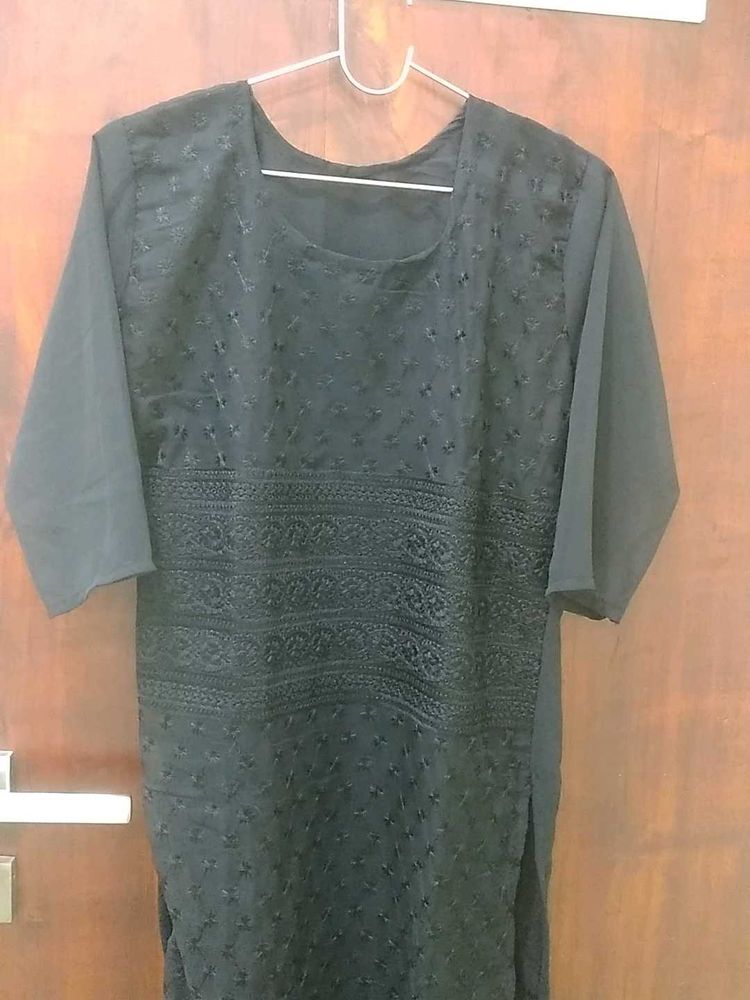 Elegant Black Kurta