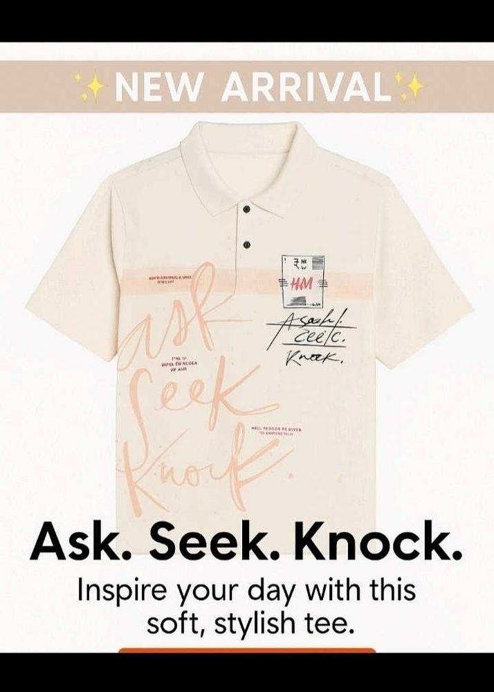 H&amp;M Ask Seek Knock Tee