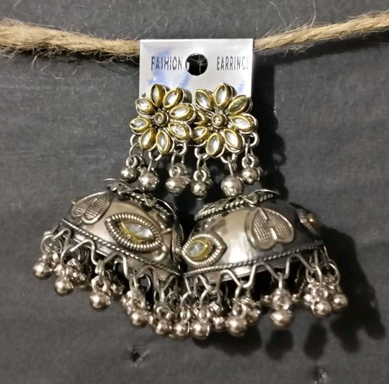 2 New Oxidised Earings