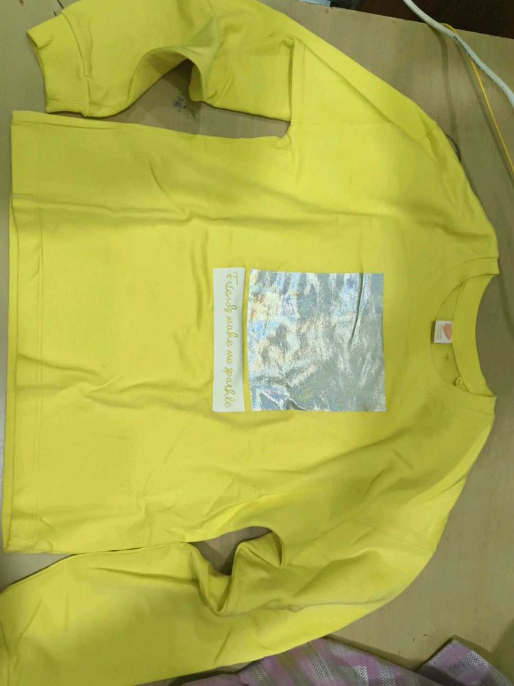 Yellow Graphic Print Top