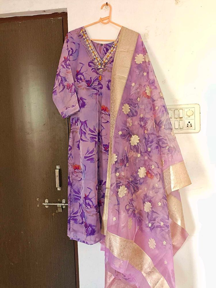 Lavender Kurta Set