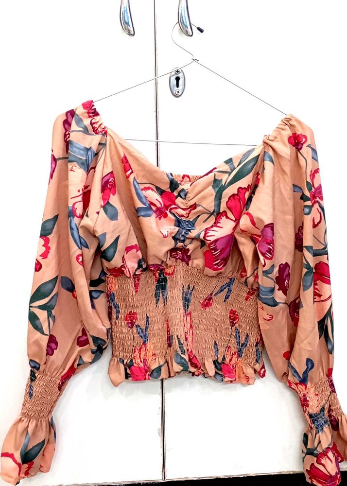 Bardot Cropped Top For Women