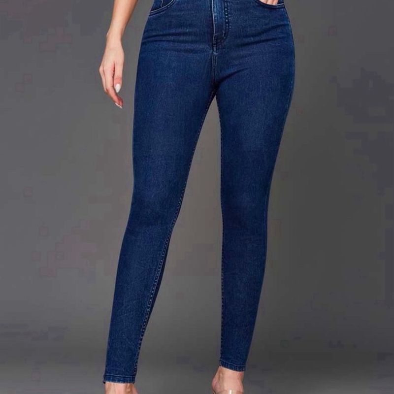 Dark Wash High-Waisted Skinny Jeans