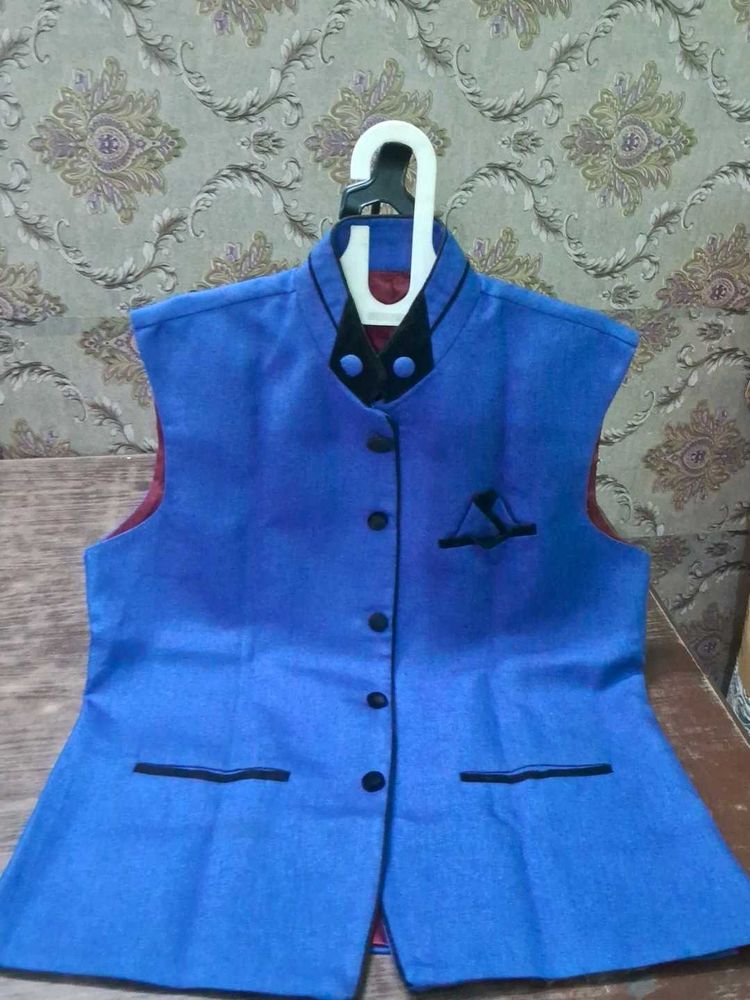 Jacket Blue Nehru Vest - Stylish &amp; Unique