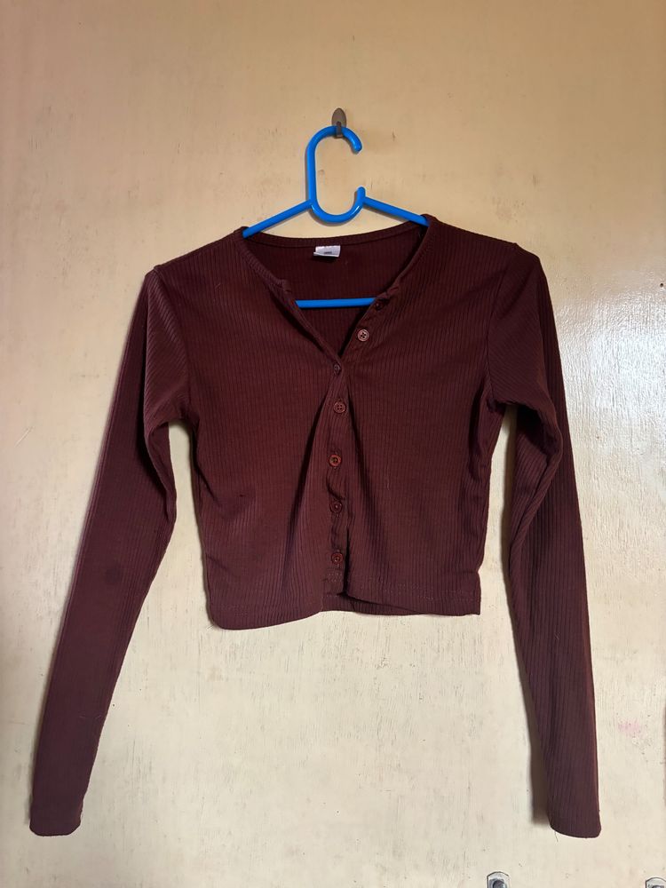 Buttoned Crop Top🤎✨