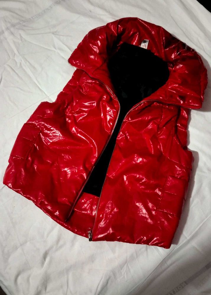 Red half jacket