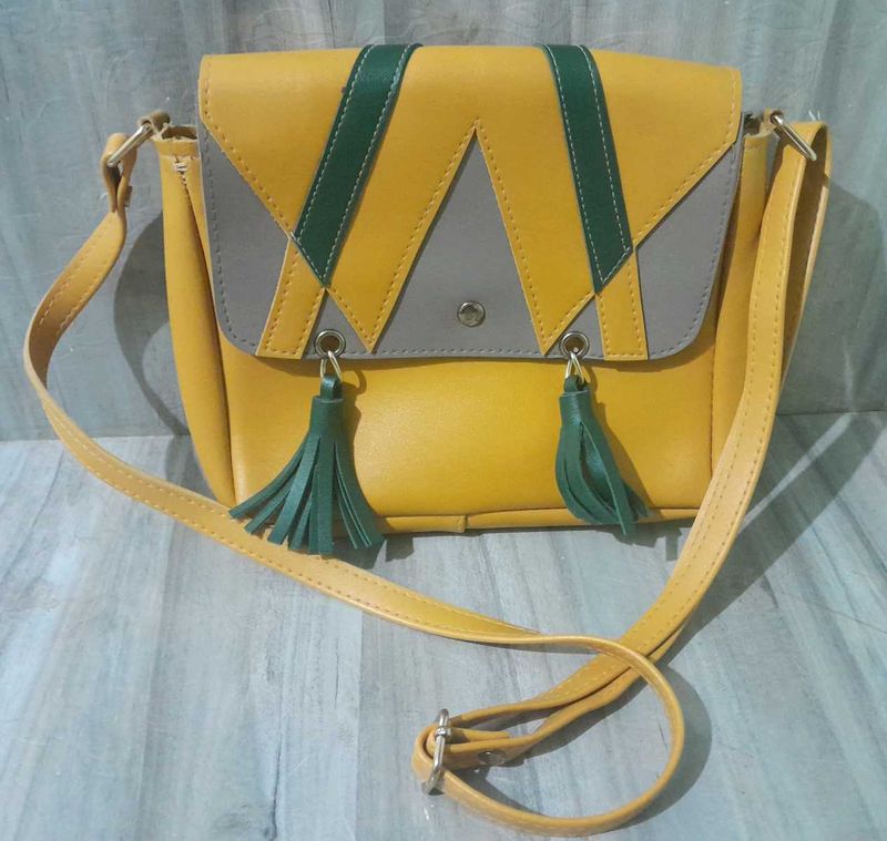 Stylish Yellow Sling Bag