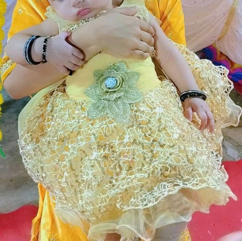 Golden Baby Frock