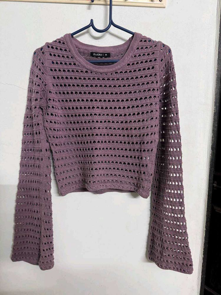 2 black and purple zudio top