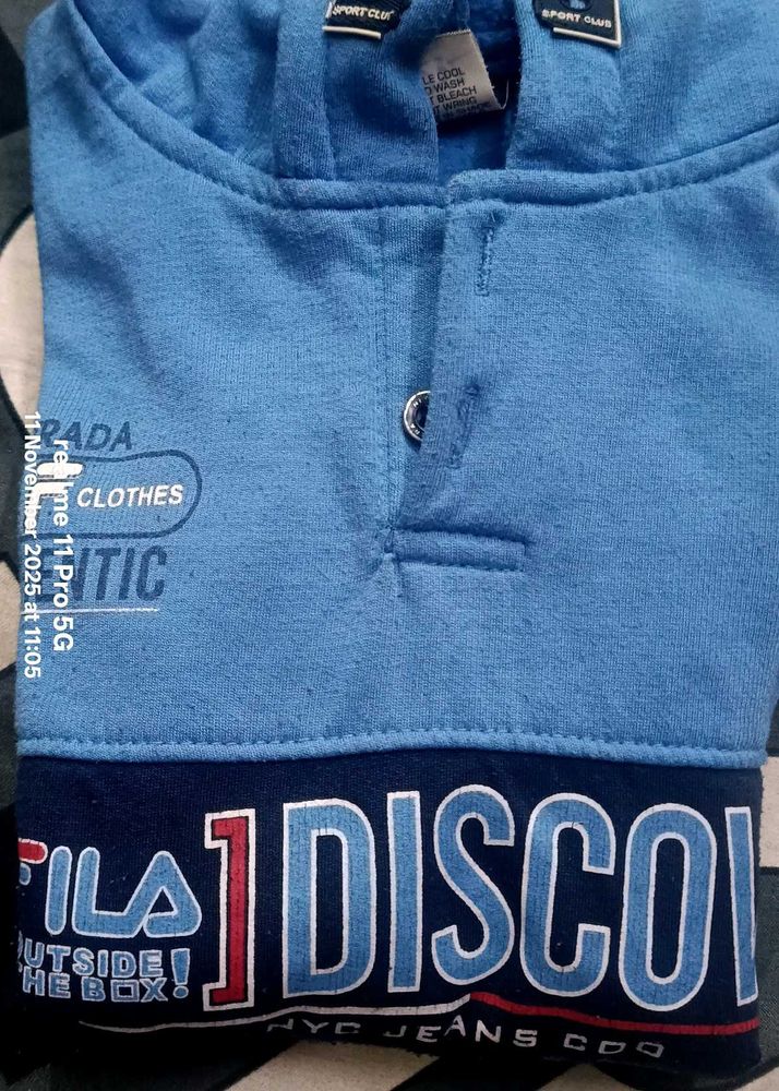 Blue Graphic Hoodie