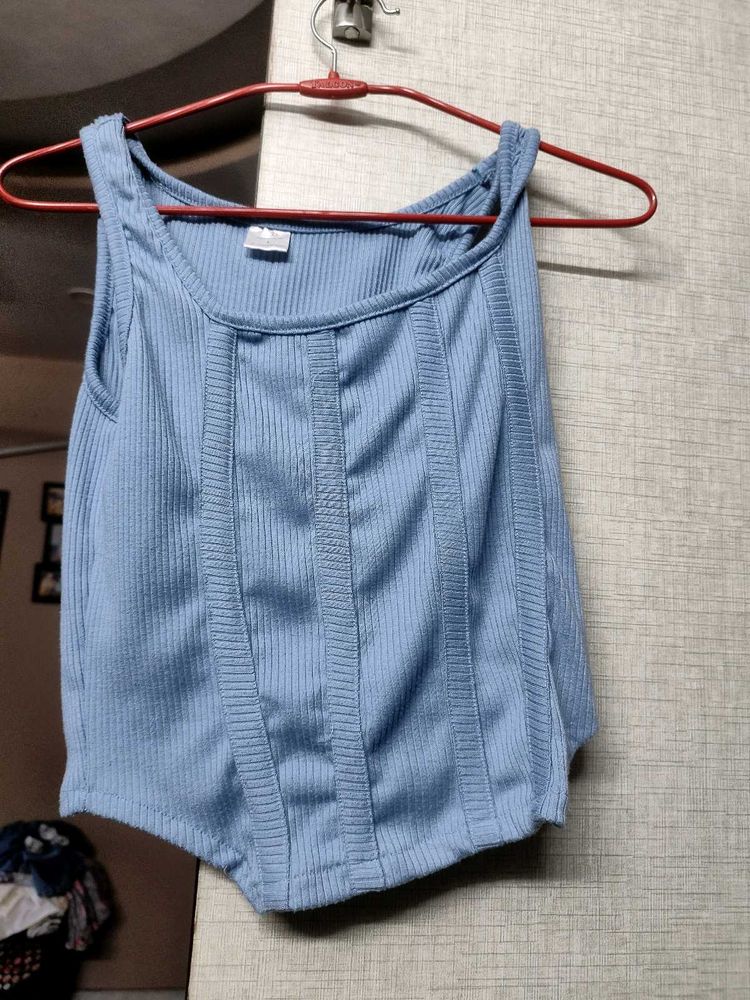 BLUE CORSET TOP