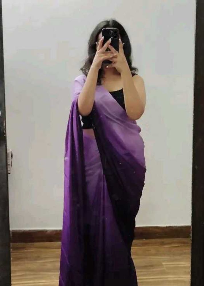 Purple Ombre Saree